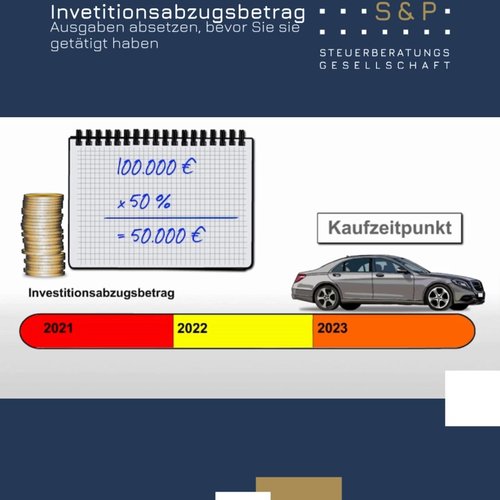 Steuern sparen, bevor Du investierst? 🤔
Mit dem Investitionsabzugsbetrag (IAB) geht das! Wie das funktioniert, erfährst...