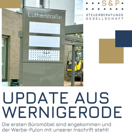 Die ersten Büromöbel sind angekommen und der Werbe-Pylon mit unserer Inschrift steht. 🏢💼🔧
Unser neuer Standort nimmt...